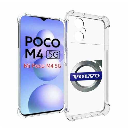 Чехол MyPads volvo мужской для Xiaomi Poco M4 5G задняя-панель-накладка-бампер