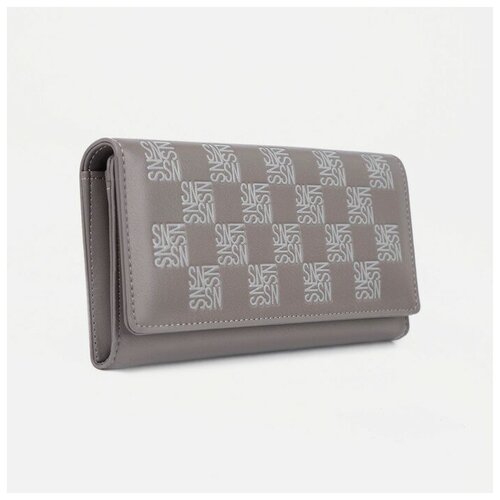 фото Кошелек , текстиль, на магните, серый no name