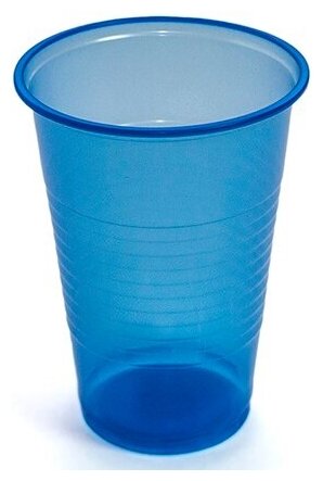 "Напра" Стакан синий 200 мл одноразовый пластиковый 100 шт. Для холодных и горячих напитков