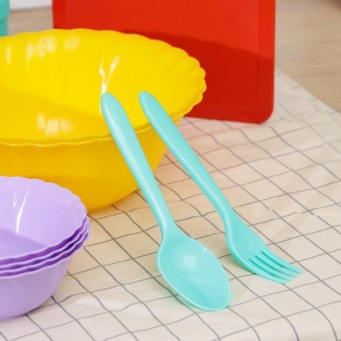 Набор посуды на 4 персоны «Весёлая компания», 36 предметов - фотография № 4