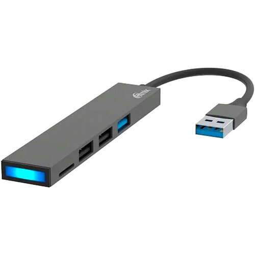 USB-концентратор Ritmix CR-4315 3 гнезда цвет черный 66200₽