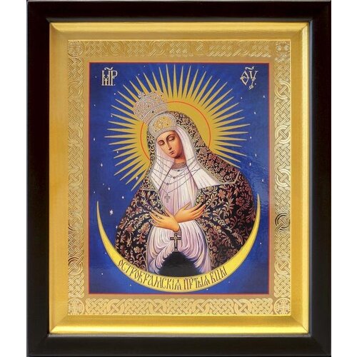 Икона Божией Матери Остробрамская Виленская, киот 19*22,5 см икона божией матери остробрамская виленская на дереве