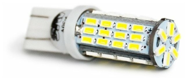 Лампа светодиодная T101 T10/белый/ (W21x95D) 54SMD 3014 9-30V W5W коробка 2 