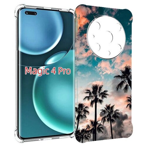 Чехол MyPads небо-с-пальмами для Honor Magic4 Pro / Magic4 Ultimate задняя-панель-накладка-бампер