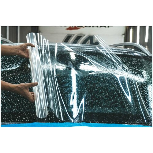 SunGrass / Полиуретановая антигравийная пленка для бронирования лобового стекла автомобиля от сколов и песка 122х150 см