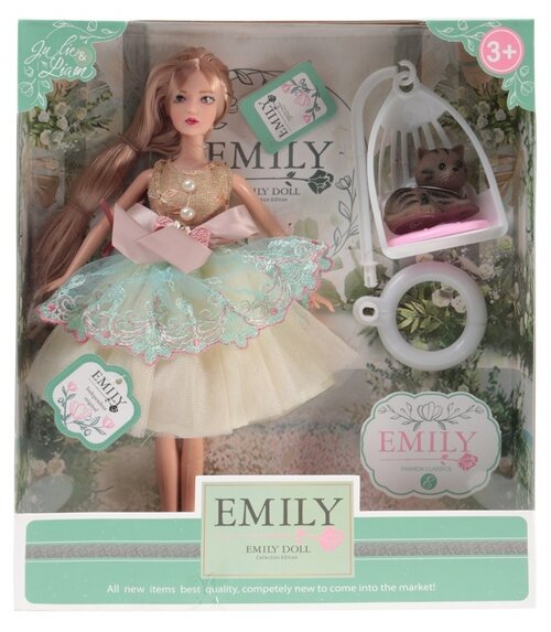 Кукла Emily Ванильное небо. Эмили со своим другом, 28 см, 76975 размер платья: 100-110 см