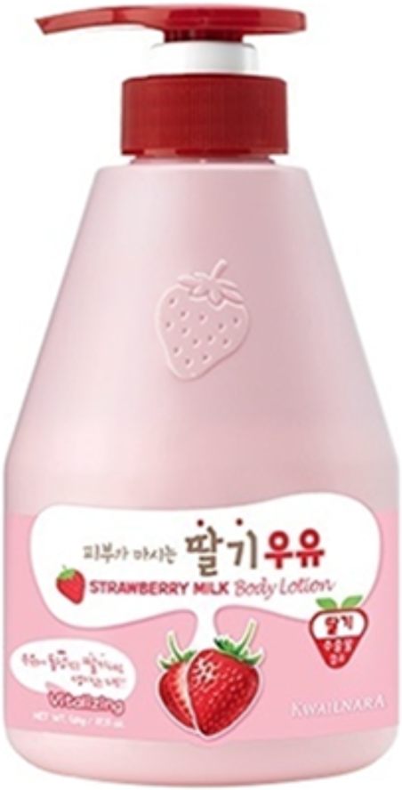 Лосьон для тела с ароматом клубничного молока [Welcos] Kwailnara Strawberry Milk Body Lotion