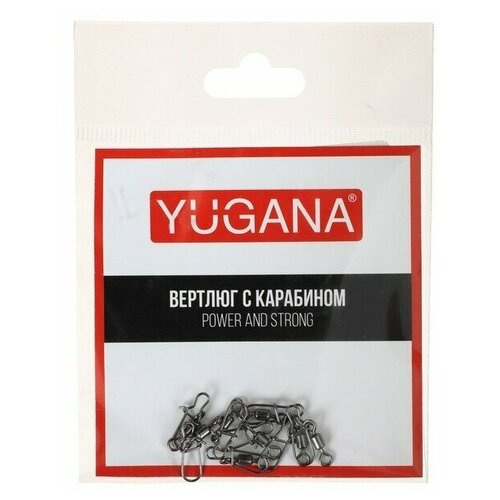 фото Карабин с вертлюгом swivel with snap no.8, 14 кг, 8 шт. в упаковке, 1 набор yugana