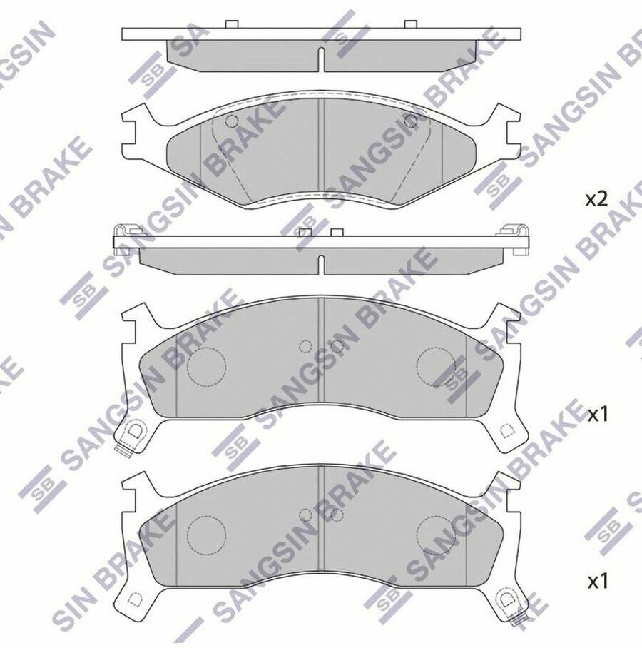 Тормозные колодки передние KIA SPORTAGE 2.0I, 2.0TD, 2.2TD 93-99 SP1070 SANGSIN BRAKE