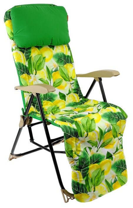 Кресло-шезлонг, 82x59x116 см, принт с лимонами
