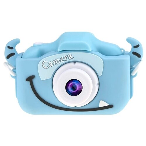 Детский фотоаппарат - Childrens Fun Camera с рогами, голубой