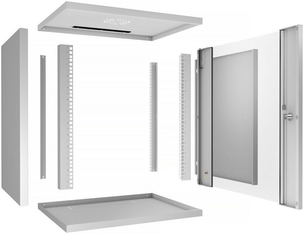 Шкаф телекоммуникационный настенный 19" 12U Cabeus WSC-05D-12U55/45