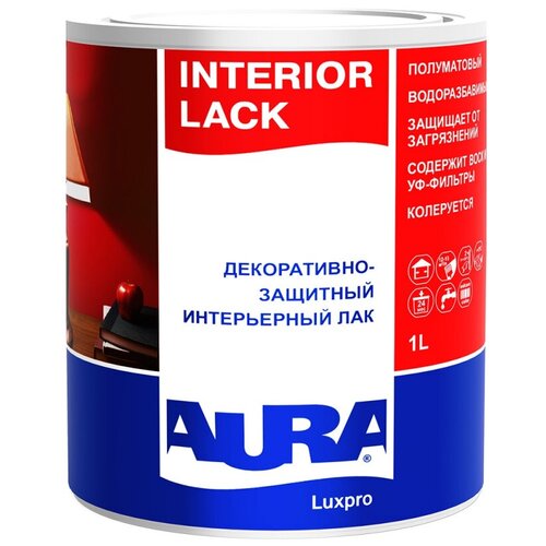 Лак акриловый Aura Luxpro Interior Lack бесцветный 2,5 л полуматовый