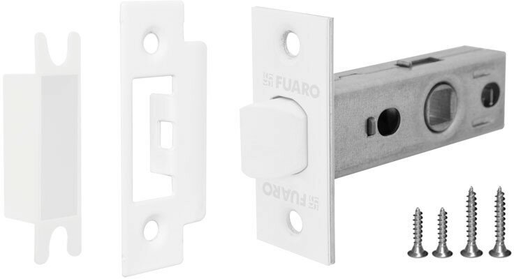 фото Защелка врезная Fuaro (Фуаро) PLASTP12-45-25 WH белый