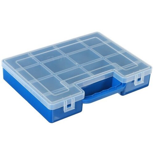 Коробка для рыболовных мелочей К-07, пластмасса, 26.5×19.5×5 см, синяя 9511575