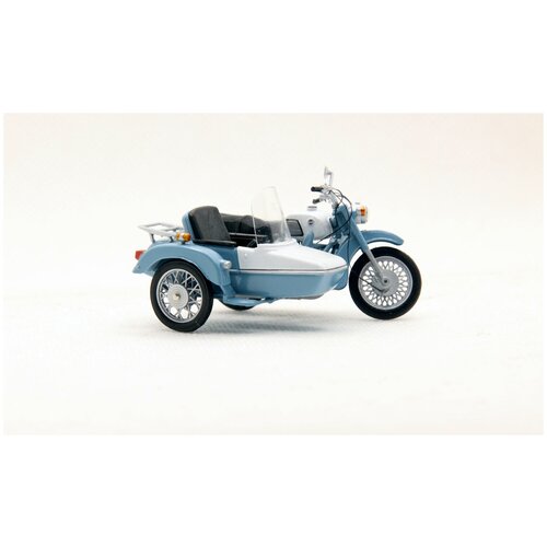 Юпитер-3К с коляской, мотоцикл бело-серый модель в масштабе 1:43