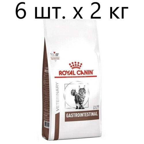 Сухой корм для кошек Royal Canin GastroIntestinal GI32, при проблемах с ЖКТ, 6 шт. х 2 кг