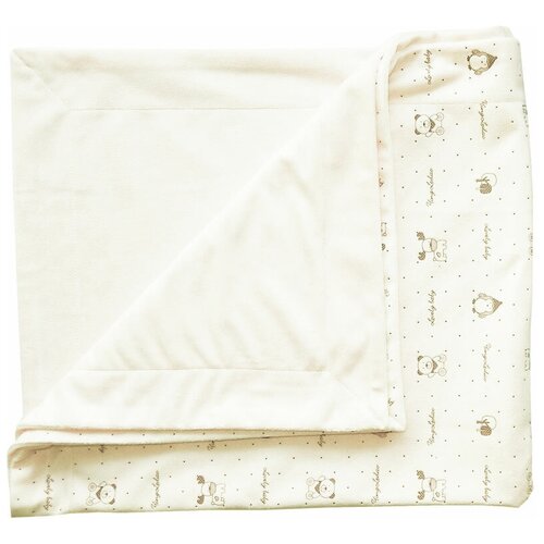 фото Плед с рисунком папитто двухслойный (цвет: белый)
