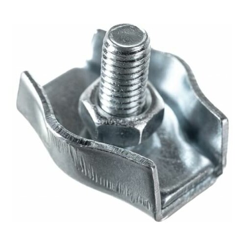 Зажим для троса одинарный 4мм Simplex оцинкованный | код simplex-4 | Крепдил ( упак.30шт.)