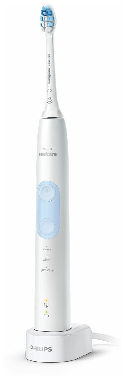 звуковая зубная щетка Philips Sonicare ProtectiveClean 5100 HX6859/35, черный/белый - фотография № 4