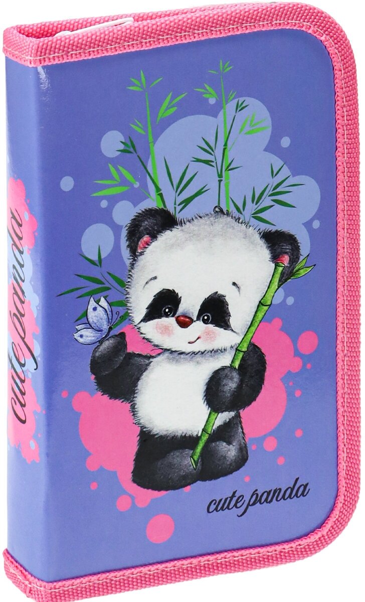 Пенал 1 отд. (190*115*25) молния, лам. картон "Милашка панда"