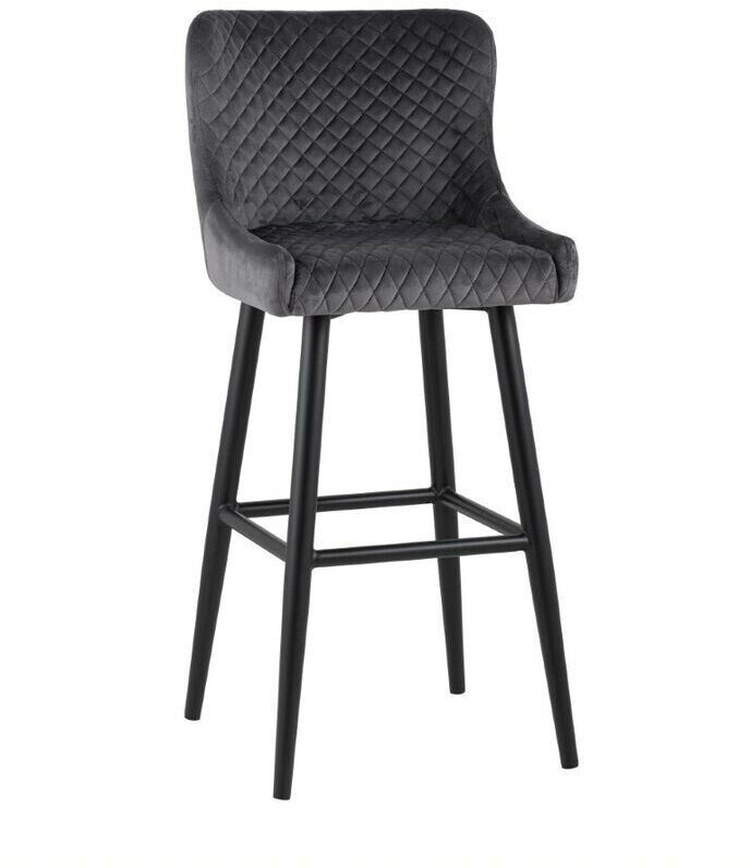 Стул барный Stool Group Ститч MC15B Velvet HLR-21 Dual серый