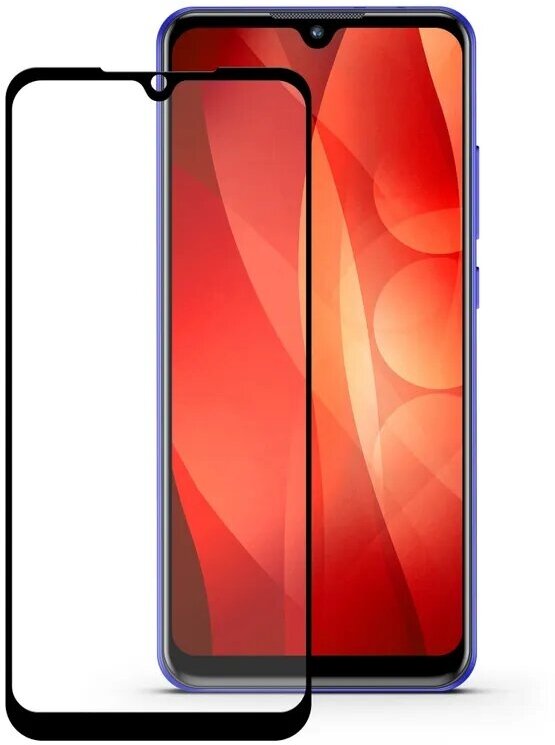 Комплект 3шт. Защитные стекла 3D Tempered Glass для Xiaomi Mi A3 / Mi CC9e полный клей ( черная рамка ) — фото 1