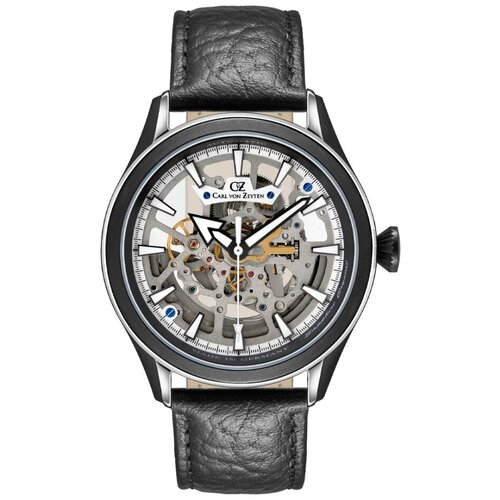 Наручные часы Carl von Zeyten Skeleton, мультиколор, черный наручные часы carl von zeyten skeleton cvz0076bls серебряный синий