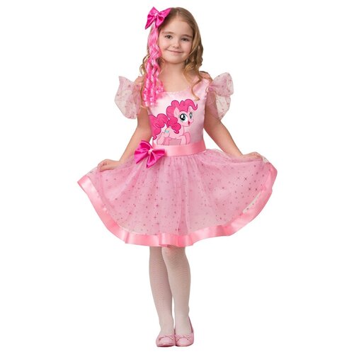 Карнавальный костюм «Пинки Пай», платье, заколка-волосы, р. 30, рост 116 см