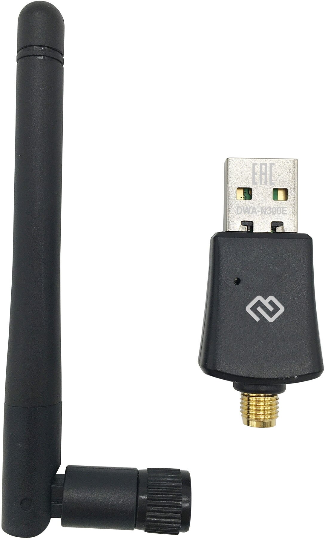 Сетевой адаптер WiFi Digma DWA-N300E N300 USB 2.0 ант.внеш.съем 1ант. упак.1шт