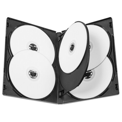 Коробка DVD Box для 6 дисков, 14мм черная, упаковка 5 штук.