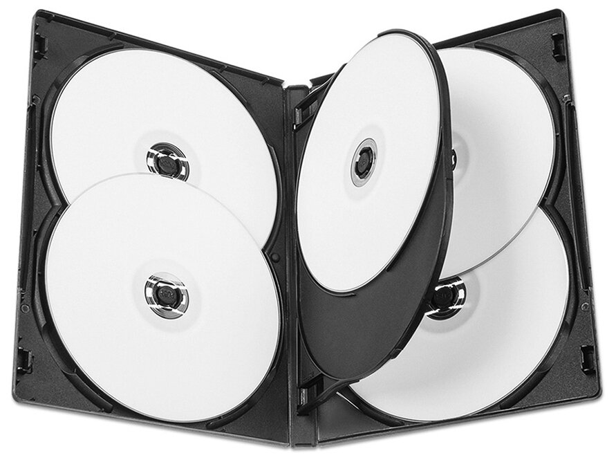 фото Коробка DVD Box для 6 дисков, 14мм черная, упаковка 5 штук.