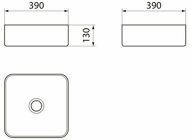 Умывальник Point Меркурий 40 PN43831 квадратный, белый - фотография № 6