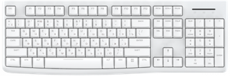 Комплект проводной Dareu MK185 White (белый) клавиатур + мышь