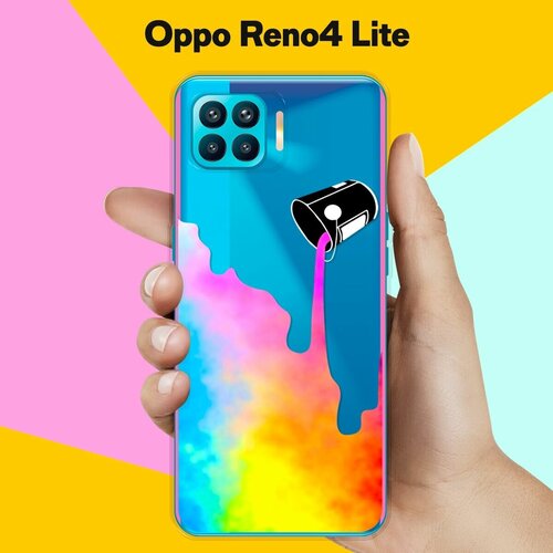 Силиконовый чехол на Oppo Reno4 Lite Краски / для Оппо Рено 4 Лайт чехол книжка mypads для oppo a93 reno4 lite оппо рено 4 лайт а93 объединяет геометрию светло коричневый