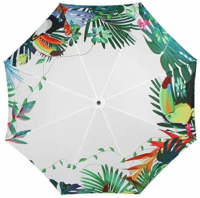 Зонт пляжный садовый Maclay диаметр 210 см высота 200 см цвет: разноцветный - фотография № 4