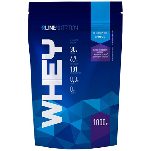 Протеин RLINESportNutrition Whey, 1000 гр., клубника протеин allmax allwhey classic 2700 гр клубника
