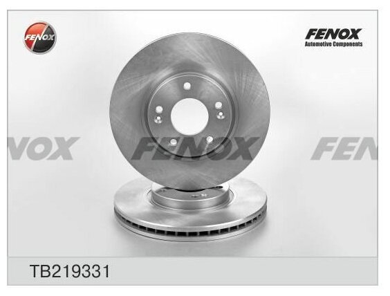 Диск тормозной передний FENOX TB219331 для а/м Hyundai i40, ix35, Sonata, Tucson, Kia Sportage 04-