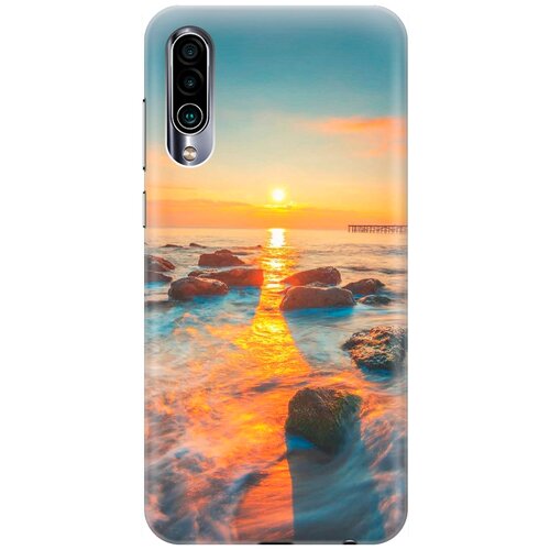 фото Силиконовый чехол на meizu 16xs / мейзу 16 икс эс с принтом "закат на побережье" re:pa
