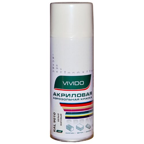 Эмаль универсальная VIVIDO Черный матовый RAL9005m, в аэр. 520 мл