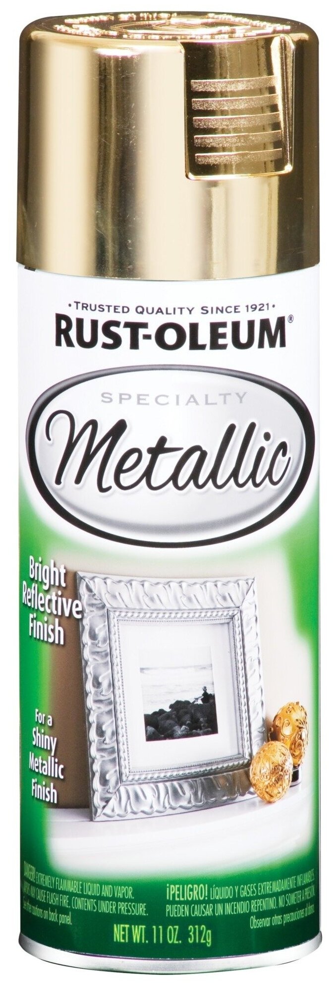 Краска Rust-Oleum Specialty Metallic с эффектом яркого металлика (золото)