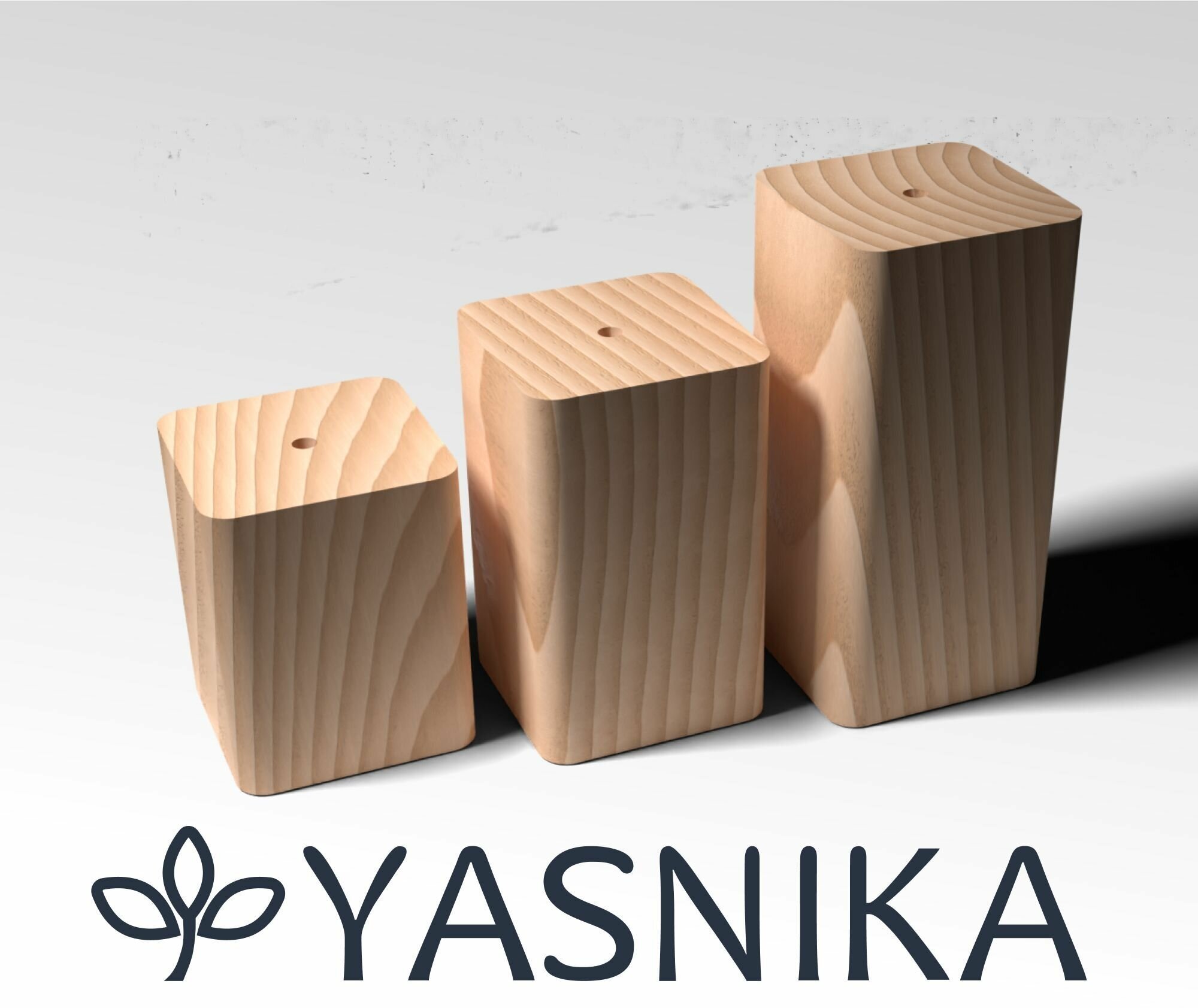 Ножка/опора (90х40х40 мм) мебельная деревянная YASNIKA, Бук, 1шт - фотография № 6