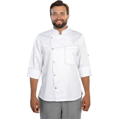 DC05B Китель повара мужской. Куртка поварская E-Chef. 46р. Белый