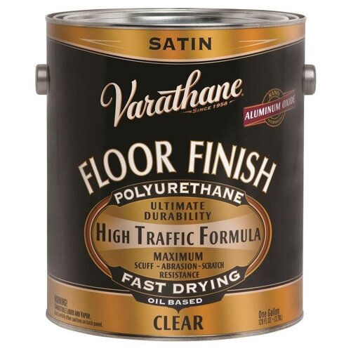 VARATHANE Floor Finish Лак для пола полиуретановый на масляной основе, полуматовый (3,78л)