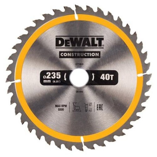 фото Пильный диск dewalt construction dt1955-qz 235х30 мм