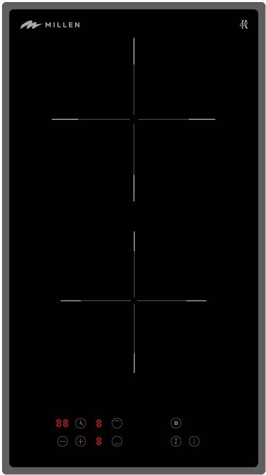 Варочная панель встраиваемая, индукционная MILLEN MIH 301 BL, черный - фотография № 4