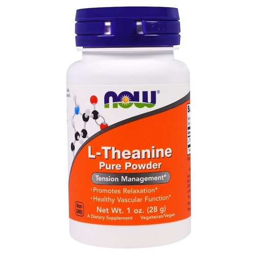 Аминокислотный комплекс NOW L-Theanine Powder, нейтральный, 28 гр. аминокислотный комплекс be first citrulline malate powder нейтральный 300 гр