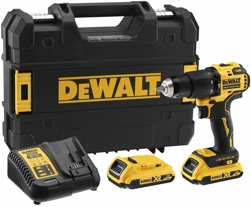 Ультракомпактная ударная дрель-шуруповерт 18В DEWALT DCD709D2T-QW