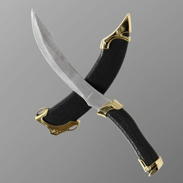 Сувенирное изделие нож турецкий вогнутый золотая отделка