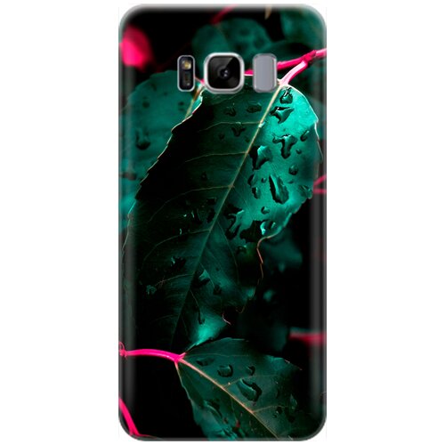 фото Re:pa накладка transparent для samsung galaxy s8 с принтом "капли на листьях"